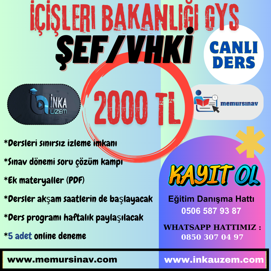 İÇİŞLERİ BAKANLIĞI GYS