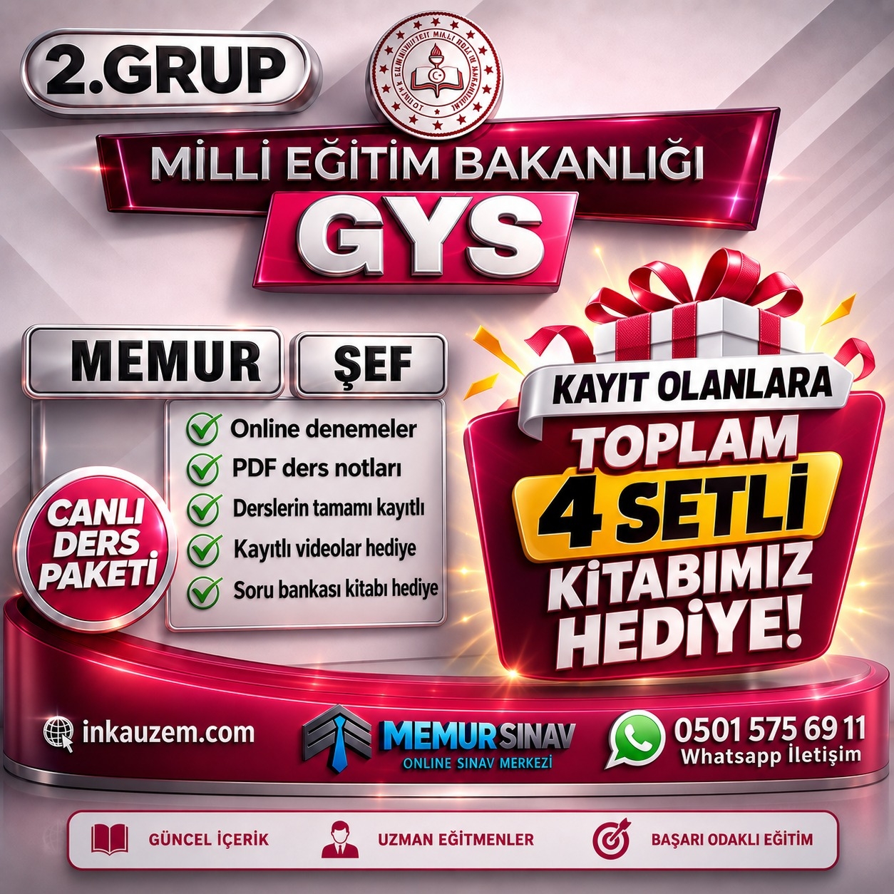 MEB GYS MEMUR / ŞEF CANLI DERS PAKETİ